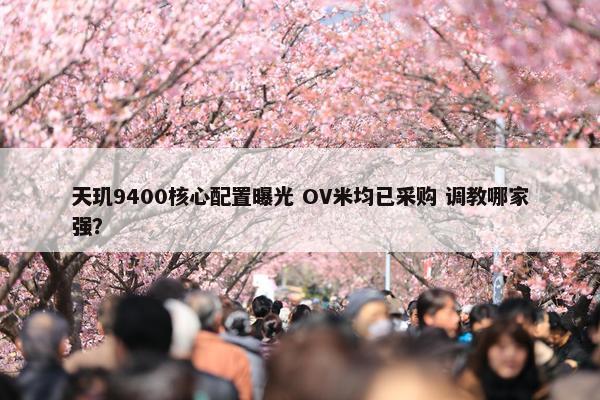 天玑9400核心配置曝光 OV米均已采购 调教哪家强？